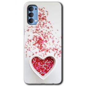 Oppo Reno 4 Kalpli Şekerleme Baskılı Uyumlu Silikon Kılıf
