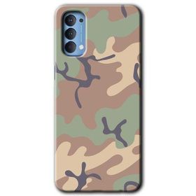 Oppo Reno 4 Kamuflaj 29 Baskılı Uyumlu Silikon Kılıf