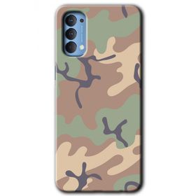 Oppo Reno 4 Kamuflaj 29 Baskılı Uyumlu Silikon Kılıf