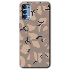 Oppo Reno 4 Kamuflaj 6 Baskılı Uyumlu Silikon Kılıf