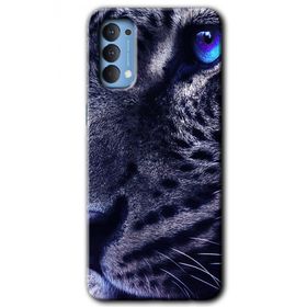 Oppo Reno 4 Kaplan Baskılı Uyumlu Silikon Kılıf