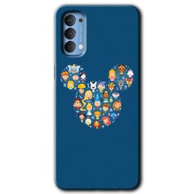 Oppo Reno 4 Kara Kedi Baskılı Uyumlu Silikon Kılıf