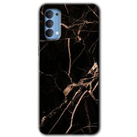 Oppo Reno 4 Kara Kedi Baskılı Uyumlu Silikon Kılıf