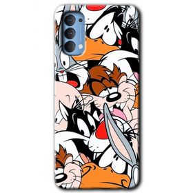 Oppo Reno 4 Karakterler Baskılı Uyumlu Silikon Kılıf