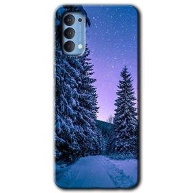 Oppo Reno 4 Kış Manzarası Baskılı Uyumlu Silikon Kılıf