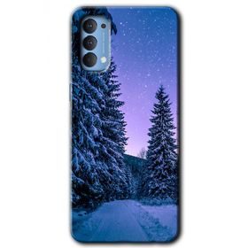 Oppo Reno 4 Kış Manzarası Baskılı Uyumlu Silikon Kılıf