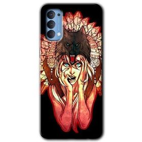 Oppo Reno 4 Kurt Kız Baskılı Uyumlu Silikon Kılıf