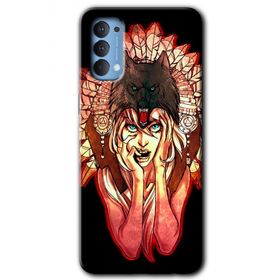 Oppo Reno 4 Kurt Kız Baskılı Uyumlu Silikon Kılıf