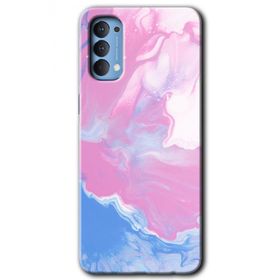 Oppo Reno 4 Liquid Lekeler Art Baskılı Uyumlu Silikon Kılıf