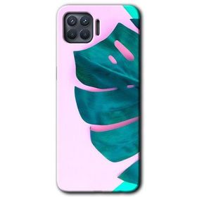 Oppo Reno 4 Lite 3D Yaprak Baskılı Uyumlu Silikon Kılıf