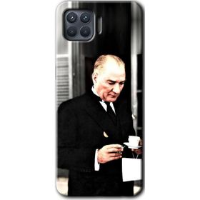 Oppo Reno 4 Lite Atatürk Türk Kahvesi Baskılı Uyumlu Silikon Kılıf