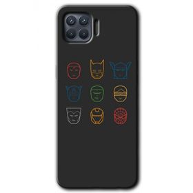 Oppo Reno 4 Lite Avengers Minimalism Baskılı Uyumlu Silikon Kılıf