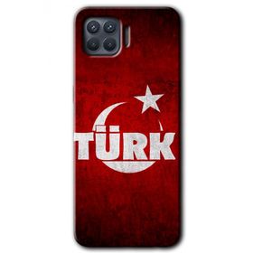 Oppo Reno 4 Lite Ayyıldız Türk Baskılı Uyumlu Silikon Kılıf