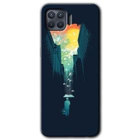Oppo Reno 4 Lite City Bird Sky Baskılı Uyumlu Silikon Kılıf