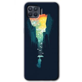 Oppo Reno 4 Lite City Bird Sky Baskılı Uyumlu Silikon Kılıf