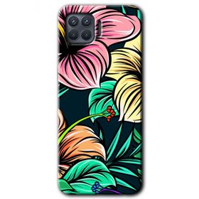 Oppo Reno 4 Lite Çizim Çiçekler Baskılı Uyumlu Silikon Kılıf