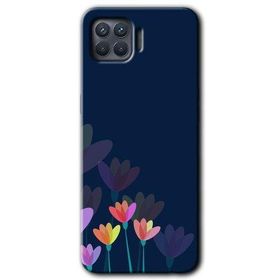 Oppo Reno 4 Lite Çizim Çiçekleri Baskılı Uyumlu Silikon Kılıf