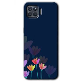 Oppo Reno 4 Lite Çizim Çiçekleri Baskılı Uyumlu Silikon Kılıf