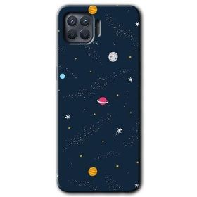 Oppo Reno 4 Lite Çizim Gezegen Baskılı Uyumlu Silikon Kılıf