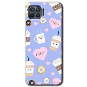 Oppo Reno 4 Lite Coffee Cake Baskılı Uyumlu Silikon Kılıf