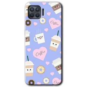 Oppo Reno 4 Lite Coffee Cake Baskılı Uyumlu Silikon Kılıf