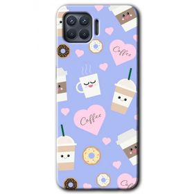 Oppo Reno 4 Lite Coffee Cake Baskılı Uyumlu Silikon Kılıf