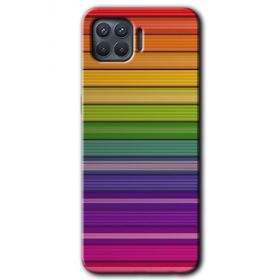Oppo Reno 4 Lite Colorful Lines Baskılı Uyumlu Silikon Kılıf