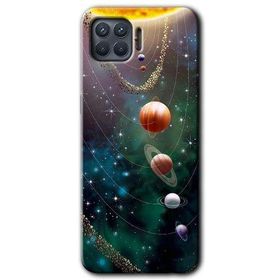 Oppo Reno 4 Lite Cosmos Baskılı Uyumlu Silikon Kılıf