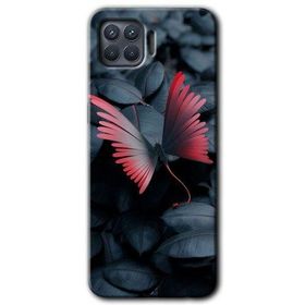 Oppo Reno 4 Lite Dark Butterfly Baskılı Uyumlu Silikon Kılıf