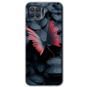 Oppo Reno 4 Lite Dark Butterfly Baskılı Uyumlu Silikon Kılıf