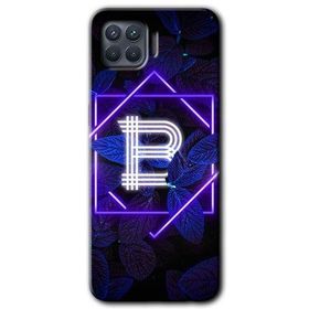 Oppo Reno 4 Lite Dark Neon Yaprak B Harfi Baskılı Uyumlu Silikon Kılıf