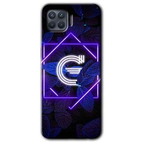 Oppo Reno 4 Lite Dark Neon Yaprak G Harfi Baskılı Uyumlu Silikon Kılıf