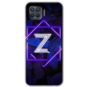 Oppo Reno 4 Lite Dark Neon Yaprak Z Harfi Baskılı Uyumlu Silikon Kılıf