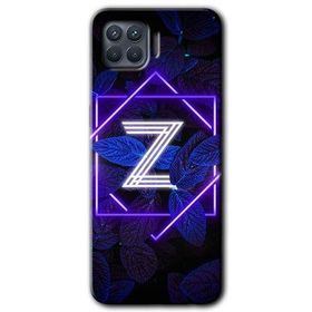 Oppo Reno 4 Lite Dark Neon Yaprak Z Harfi Baskılı Uyumlu Silikon Kılıf