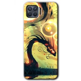 Oppo Reno 4 Lite Digital Dragon Baskılı Uyumlu Silikon Kılıf