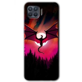 Oppo Reno 4 Lite Dragon Night Baskılı Uyumlu Silikon Kılıf