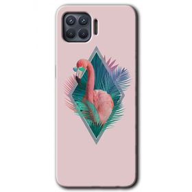 Oppo Reno 4 Lite Flamingo Baskılı Uyumlu Silikon Kılıf