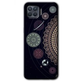 Oppo Reno 4 Lite Gezegen Döngüsü Baskılı Uyumlu Silikon Kılıf