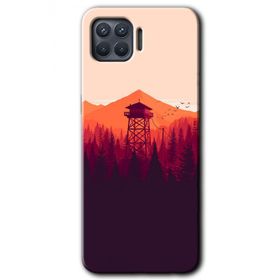 Oppo Reno 4 Lite Gözlem Kulesi Baskılı Uyumlu Silikon Kılıf