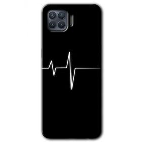 Oppo Reno 4 Lite Heart Rytm Baskılı Uyumlu Silikon Kılıf
