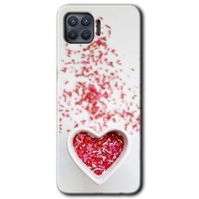 Oppo Reno 4 Lite Kalpli Şekerleme Baskılı Uyumlu Silikon Kılıf