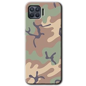 Oppo Reno 4 Lite Kamuflaj 29 Baskılı Uyumlu Silikon Kılıf