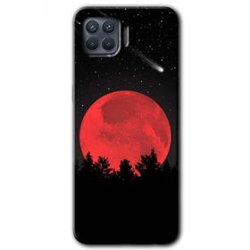 Oppo Reno 4 Lite Kanlı Ay Baskılı Uyumlu Silikon Kılıf