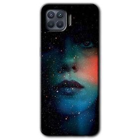 Oppo Reno 4 Lite Karanlık Kadın Baskılı Uyumlu Silikon Kılıf