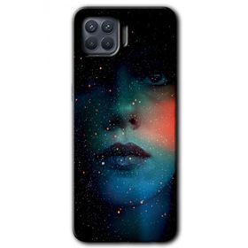 Oppo Reno 4 Lite Karanlık Kadın Baskılı Uyumlu Silikon Kılıf