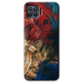 Oppo Reno 4 Lite Karma Boyalar Baskılı Uyumlu Silikon Kılıf