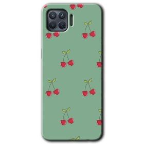 Oppo Reno 4 Lite Kiraz Berry Baskılı Uyumlu Silikon Kılıf