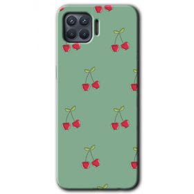 Oppo Reno 4 Lite Kiraz Berry Baskılı Uyumlu Silikon Kılıf