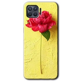 Oppo Reno 4 Lite Kırmızı Gül Baskılı Uyumlu Silikon Kılıf