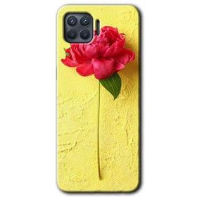 Oppo Reno 4 Lite Kırmızı Gül Baskılı Uyumlu Silikon Kılıf